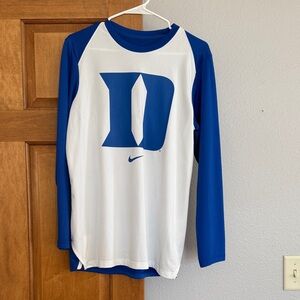 Nike Duke White and Blue Long Sleeve Shirt